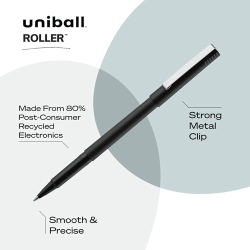 Bolígrafos Roller Uni-Ball Micro Punta 0.5mm Negro Pack 36 miniatura 5