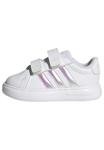 adidas Unisex Baby Grand Court 3.0 Bubble Shoes Infants, FTWR White/Iridescent/Almost Pink, 9 UK Child