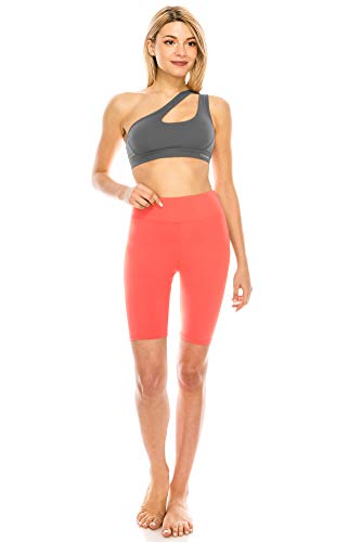 Image of ALWAYS Women's High Waist Bike Shorts - Athletic Workout Tummy Control Stretch Running Yoga Pants