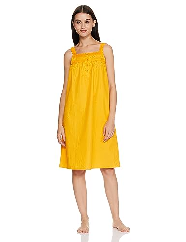 Image of Amazon Brand - Eden & Ivy Women's Cotton Knee Length Sleeveless Nighty