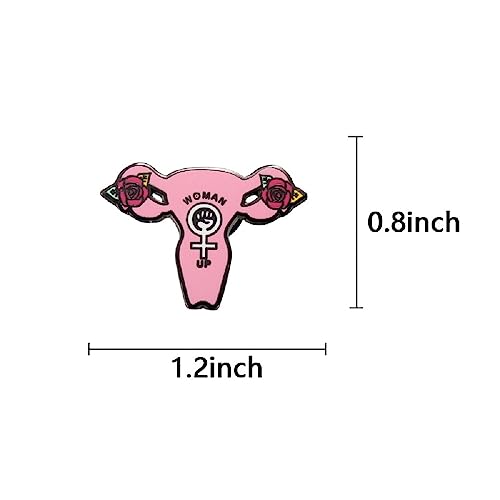 Image of GuDeKe Woemen Pin Feminist Uterus Balls Courage Brooch Cute Funny Pins Gifts Brooches