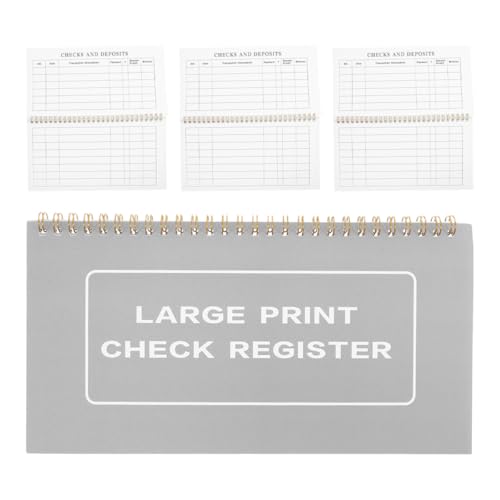 Carnet de chèques grand format Healvian pour une comptabilité claire à la maison lot de 4