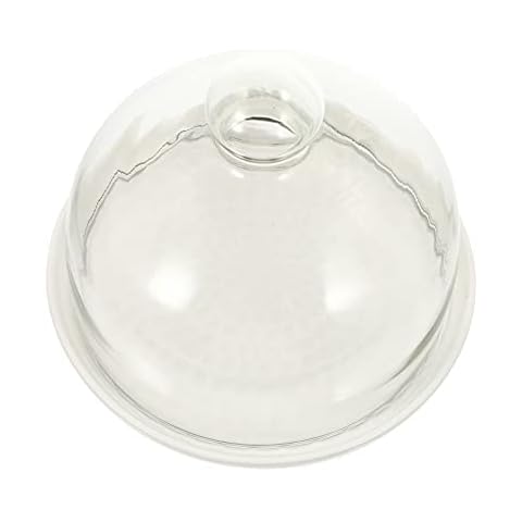 BESTonZON Kuchenteller mit Glocke Tortenplatte mit Haube Weiß 8 Zoll Keramik Teller Tortenständer Gebäck Brot Dessert Kuchen Torte Lebensmittel Staubdichte Abdeckung Restaurant Zuhause Party Cover