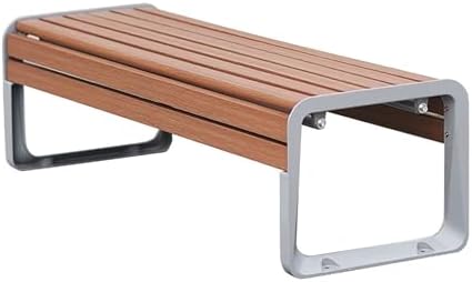 Metal Outdoor Bench - Backless Garden Seating for 2-3 People, Durable Steel Design, Perfect for Patio, Park, Balcony, and Yard Use