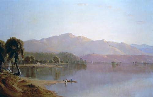 WYKUJMYTO Vintage Lienzo Pintura Vintage Pinturas Póster Arte Pared Lake George New York por un artista famoso para Decoraciones del Hogar 60x90cm