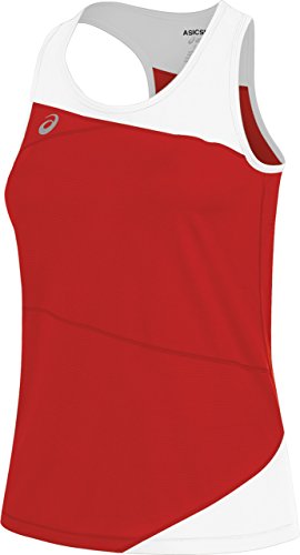 ASICS Women's Gunlap Singlet, Red/White, Large