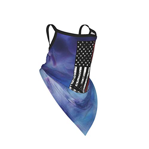 MATEH American Ironworker Neck Gaiter Balaclava Bandana Headwear for Dust Wind Sun Uv, Face Cover Scarf Ear Loop Filter Protection