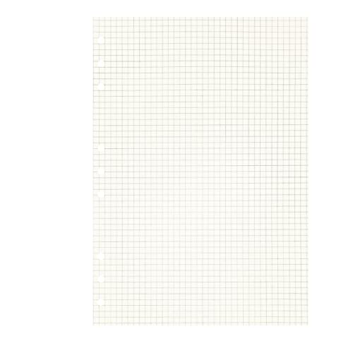 Image of Zelten Loose Leaf Punched Paper Refills Paper for 6 Hole Binder Personal Organizer Diary Notebook Refillable Planner (Squared,B5 /9 Hole)