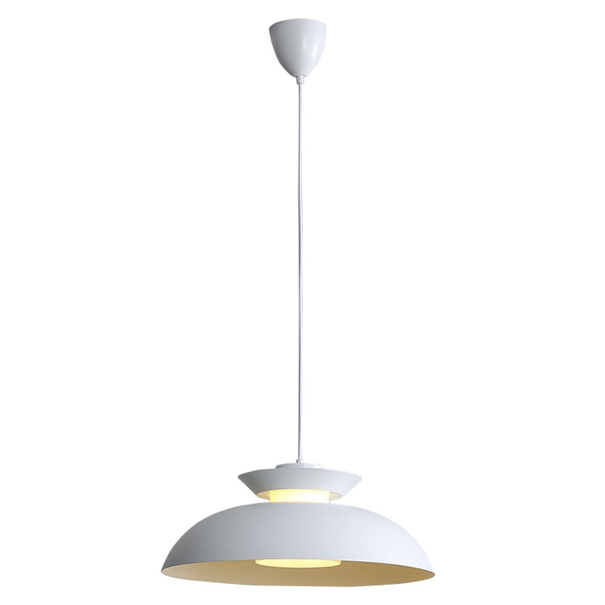 Lámpara colgante de cocina moderna blanca de techo para comedor e isla redonda