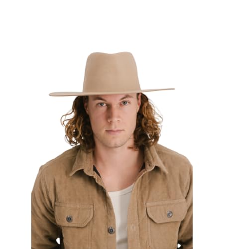 Gigi Pip Wide Brim Triangle Crown Tan XL