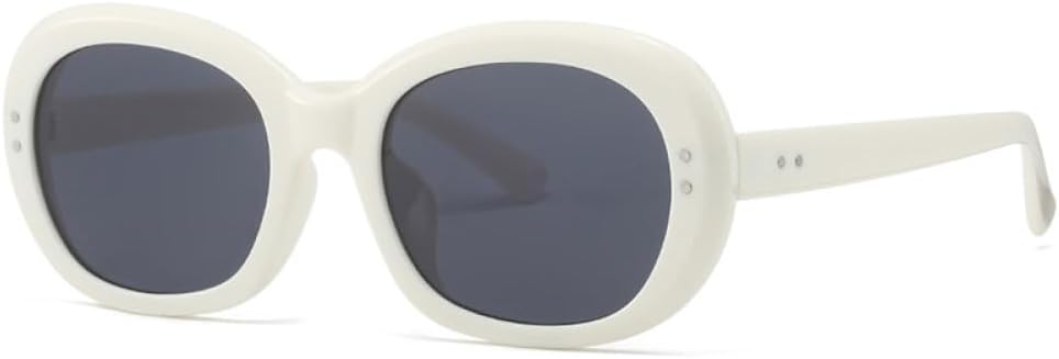 Popular Fashion Oval Punk Rivets Men Sunglasses Shades UV400 Retro Women Round Orange Sun Glasses