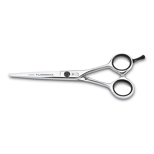 Tijeras de Peluquería Profesional EXPERT - Tijera peluquero para salón de corte de cabello forjada en caliente de acero inoxidable con tornillo regulable Filarmónica