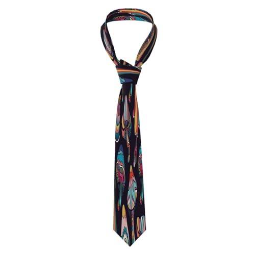 Boho Bohemian Mushroom Men'S Classic Silk Smooth Tie, Suitable For Pairing With Formal Occasions