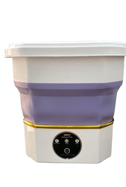 Image of NOORVI Mini Portable Semi-Automatic Top Loading Washing Machine with Dryer, 2kg Capacity, Compact Design for Small Clothes and Underwear, Warm Water Soak Function
