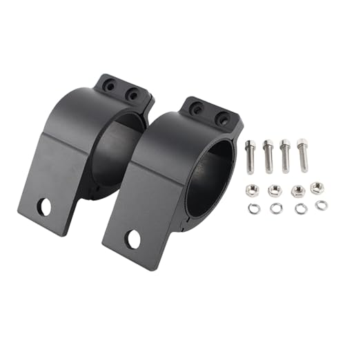 Fenteer 2 Pièces Support de Montage de Phare Fixation pour Pare-Buffle Pince pour Tube Support de Projecteur Attache de Feu Réglable Adapté pour La...