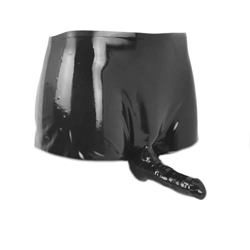 Pantalones de látex con preservativo en talla 4XL para ajuste perfecto