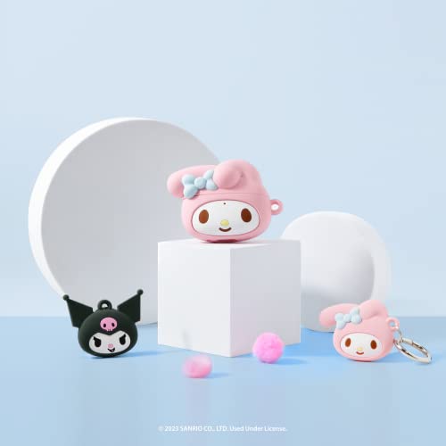 Image of iFace Hello Kitty and Friends Cute AirPods Pro 2 Case Compatible with AirPods 2nd Gen Pro - Cute Silicone Protective Cover [Carabiner Clip Included] [Wireless Charging Compatible] - My Melody