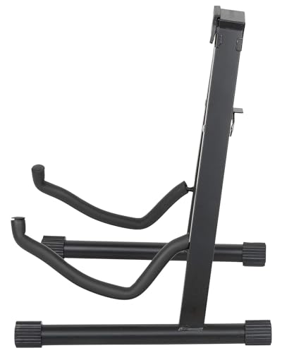 Image of ARCTIC AR-GS Foldable A-Frame Guitar Stand for Acoustic, Electric & Bass Guitars - Heavy-Duty Metal Construction, Anti-Slip Rubber Padding, Portable, Compact & Stable Design (Black)