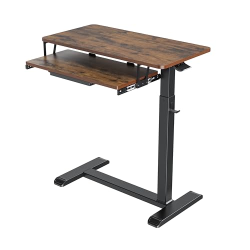 Station de travail informatique mobile ETHU table 77x45 réglable
