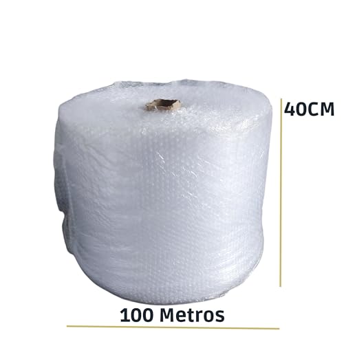 Kit 3 de bolhas de ar de 40 cm x 100 cm, 25 micras, resistente e útil para embalagem e proteção, iso