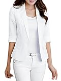 Mina Self Linen Tops Clothes for Women 2025 Summer White Blazer Jackets Lightweight Beach Vacation Trendy Womens Fashion Dressy Light Suit Jacket Casual Women's Outfits Top Clothing Outfits Suit