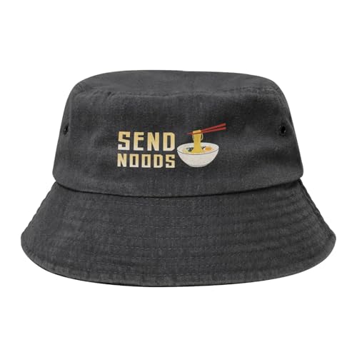 Qauirfe Send Noods Ramen Noodles Fashion Cowboy Denim Fisherman Hat Outdoor Fishing Cap Sun