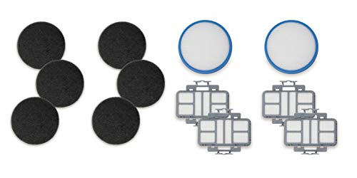 Fette Filter - Vacuum Filter Kit Compatible with Select Hoover React & Pet Plus Upright Vacuums Includes Part Numbers 440010868, 440011113, 440010860 complete replacement set.