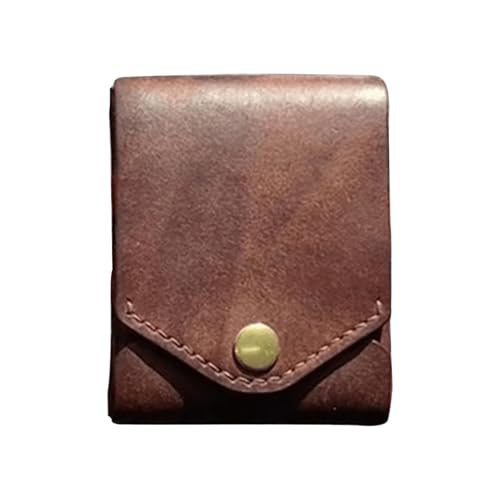 Generisch Leder Bifold Geldbörse Herren – PU Leder, Minimalistischer Schlanker Multifach Kartenhalter | ŔFID Schutz Kompaktes Portemonnaie, Geldorganizer Stiftschlitz für 4-12 Karten und Reise