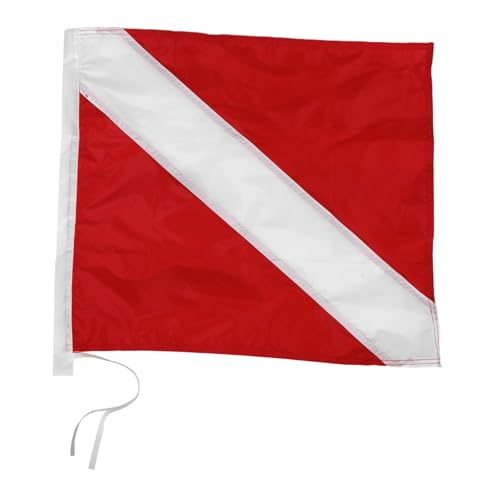 Abaodam Dive down Warning Flag Removable Stiffening Pole High Visibility Diving Flag for Boat Safety for Diving and Water Activities and Fade-resistant