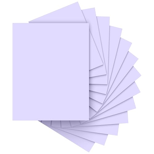 40 Sheets Purple Cardstock Paper 8.5 x 11 Light Purple Cardstock Printer Paper 8.5x11 Lavender Card Stock Paper 8.5 x 11 200 GSM Construction Paper for DIY Cards Greeting Cards Party Decorations