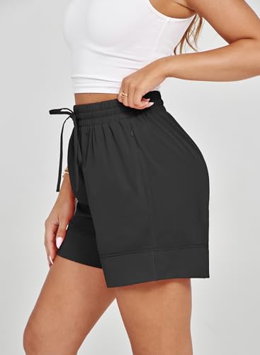 Dokotoo Womens Shorts Athletic Shorts for Women Quick Dry Gym Workout Summer Outfits Running Zipper Pocket High Waisted4