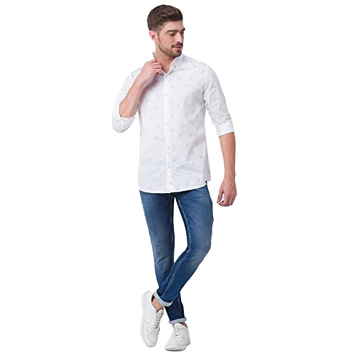 Image of Spykar Men's Printed Slim Fit Shirt