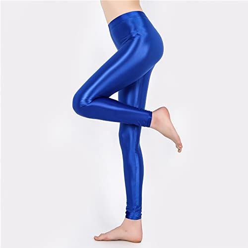 Image of cloudmall Women Sexy Semi Opaque Pantyhose Running Tights Yoga Leggings Oil Shiny Stocking