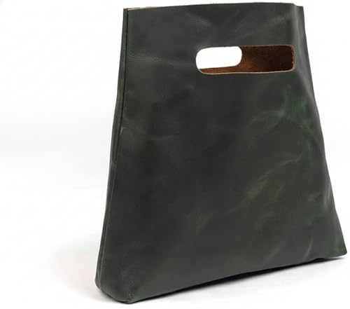 Bolso minimalista hecho a mano en cuero de primera calidad miniatura 3