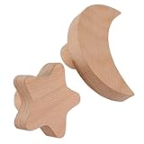 Cintre en bois en forme d'étoile - conception auto-adhésive, aucun poinçon nécessaire, très facile à installer sur la porte, cintre en bois