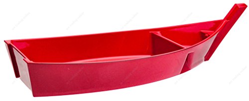 Melamine Japanese Sushi Boat rojo miniatura 1