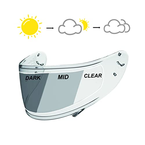 XII WY Motorcycle Full Face Helmet Shield with Photochromic Anti-Fog Film