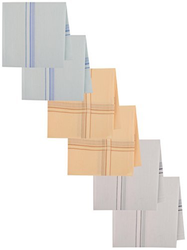 chancellor Men's Handkerchief Pack of 6 pc (Pastel Colours)-picture-35