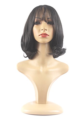 Xiaoyu 18"38cm Fashion Girls Short Curly BOBO Wig - Black