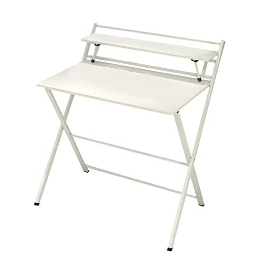 Folding Study Desk, Writing Computer Desk 85x61x93cm,Sturdy Laptop Study Table for Home Office,Wood and Metal,Simple Computer Desk Study Table for Home Office