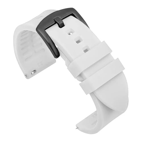 [����] YingYou �V���R���E�H�b�`�X�g���b�v�͖h���X�|�[�c�E�H�b�`�X�g���b�v18mm 19mm 20mm 21mm 22mm 24mm�����Y�A�N�Z�T���[�ƌ݊���������܂�(White-black buckle,18mm)