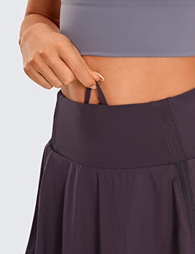 CRZ YOGA Saia de tênis feminina de secagem rápida de cintura alta Skort esportivo de golfe esportivo
