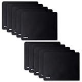 10 Pack Mouse Pad, Ultra-Smooth Gaming Mousepad, Non-Slip Rubber Base, Waterproof Mousepads Bulk Wireless Mouse, Mouse Pad for Desk, Laptop, PC & Office, Small Portable, 9 * 7 in, Black
