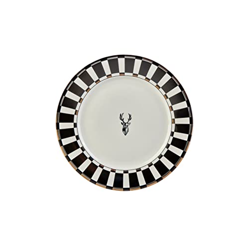 Karaca Aries 24 Teilge für 6 Personen Kombiservice, Tafelservice, Geschirr-Set, 6x Servierteller, 6x Stück tiefer Teller, 6x Kuchenteller, 6x Schalen, Porzellan