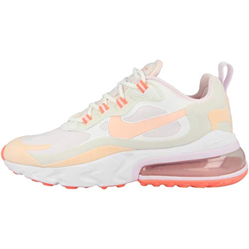 Nike W Air Max 270 React, Damen Laufschuh, Summit White/Crimson Tint-Light Violet, 36.5 EU