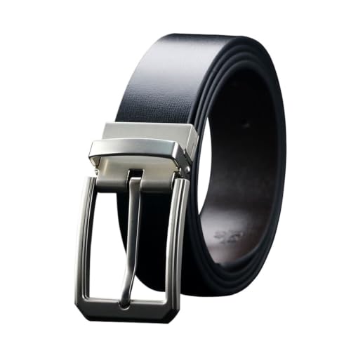 Cinturón de cuero reversible de hombre para trajes de oficina y vaqueros