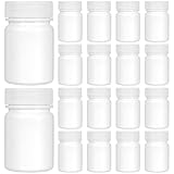 SHERCHPRY 50ml Portable Pill Box 20pcs Thick Solid Pill Container for Travel Home and Medication Organization
