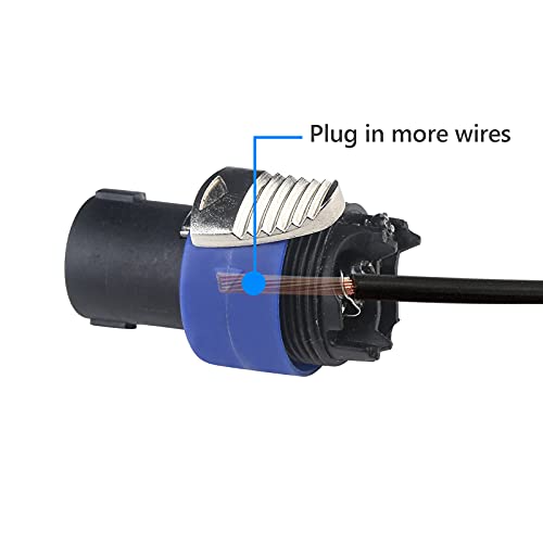 Image of (4-Pack) Speakon Cable Head -4-pin Speaker Plug with Twist Lock Compatible with Neutrik Speakon NL4FC, NL4FX, NL2FC