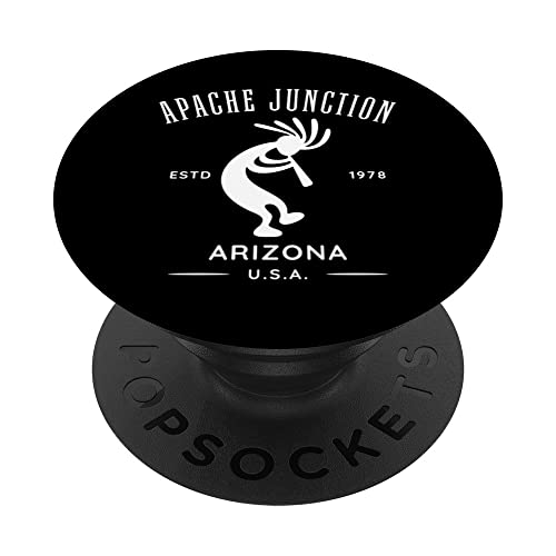 Apache Junction Arizona Dancing Kokopelli Design PopSockets Swappable PopGrip, Black