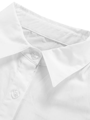 LYANER Women's Casual Shirt Dress Collar V Neck Button Down Loose Long Sleeve Mini Dresses4